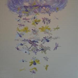 Dragonfly Tutu Nursery Mobile (lavender Yellow..