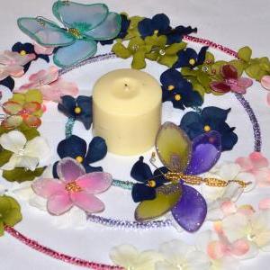 Butterfly Garden Wreath (candle Ring) Ready To..
