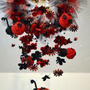 Floating LadyBug Nursery Mobile Black/Red, Nursery Decor, Baby Shower Gift