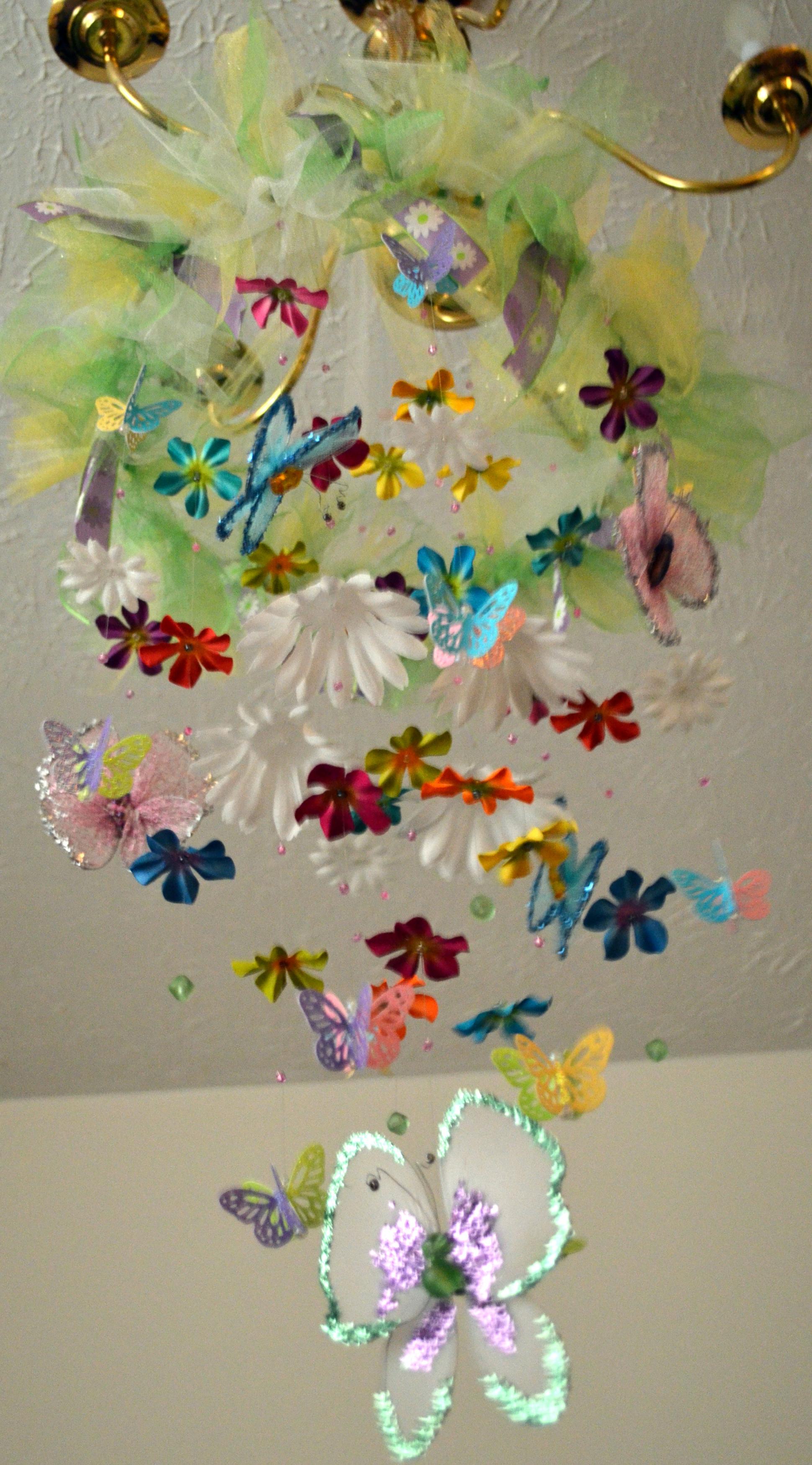 Butterfly Garden Mobile (butterflies/flowers) on Luulla